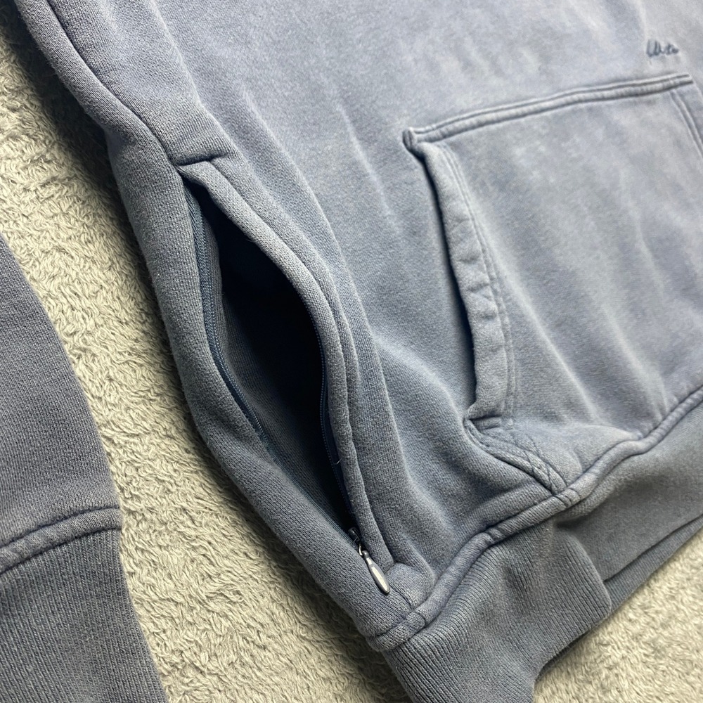 Hollister Hoodie Mens Large Relaxed Fit Blue Gray Fleece Pullover 297 - Picture 7 of 8